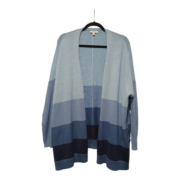 Skinnygirl Sundazed Mouj Sweater Cardigan Sapphire Combo Size Large-EUC - Picture 1 of 5